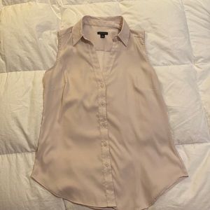 Cream Sleeveless Blouse